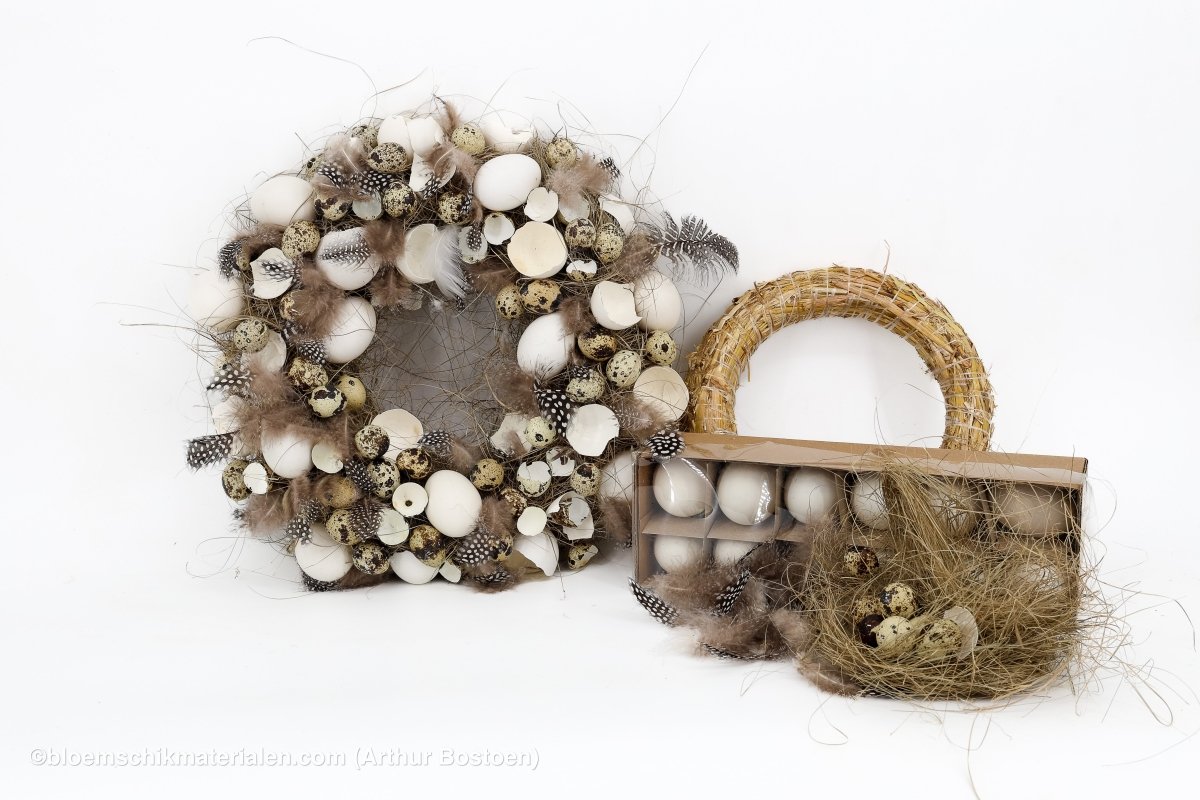 Eierkrans klassiek (naturel) (30cm Ø) - bloemschikmaterialen.com