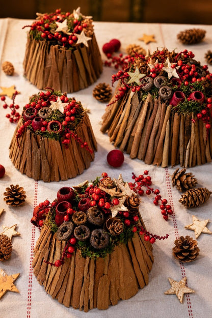 Feestelijk trio of kwartet als Kerstdecoratie (Pakket) - bloemschikmaterialen.com