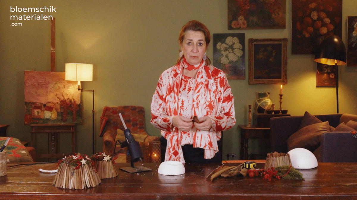 Feestelijk trio of kwartet als Kerstdecoratie (Pakket) - bloemschikmaterialen.com