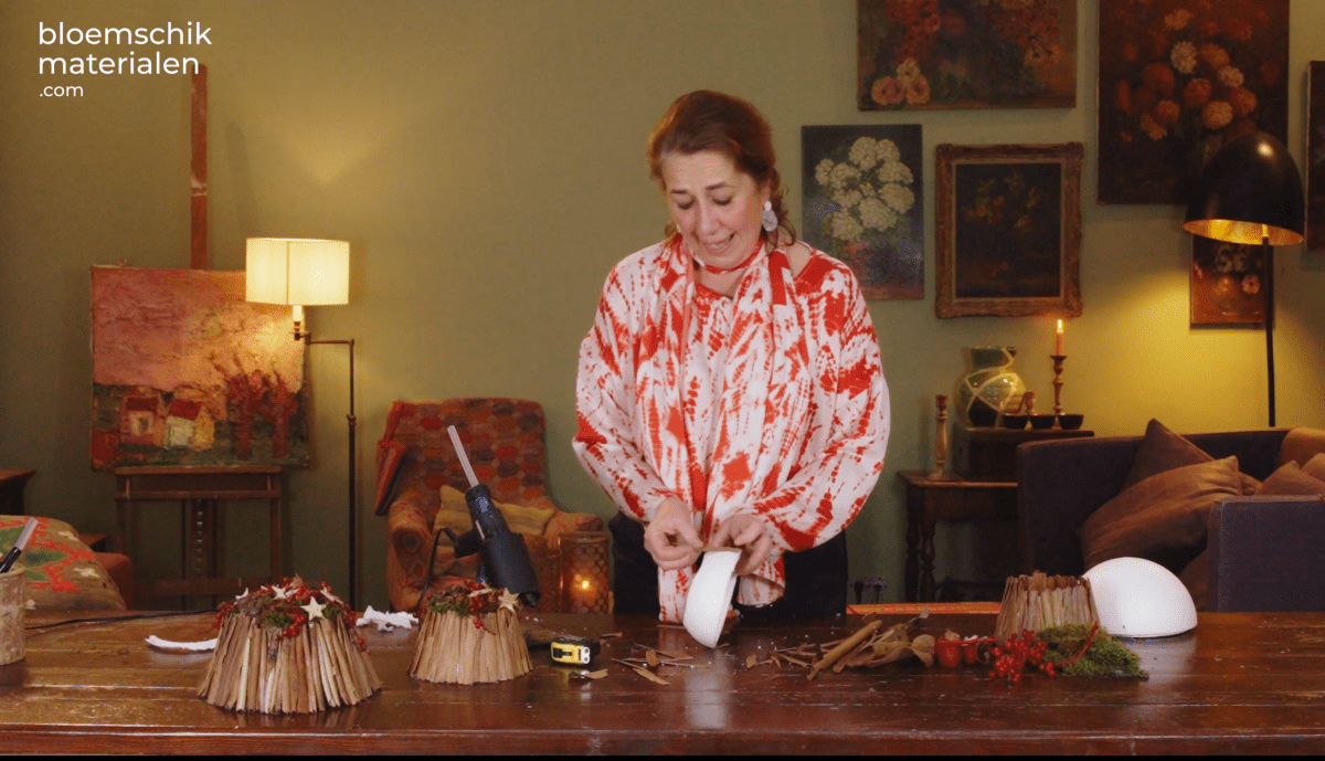 Feestelijk trio of kwartet als Kerstdecoratie (Pakket) - bloemschikmaterialen.com