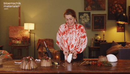 Feestelijk trio of kwartet als Kerstdecoratie (Pakket) - bloemschikmaterialen.com