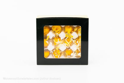 GECONSERVEERDE ROOS (MINI) +/ - 2.5CM GEEL 12ST - bloemschikmaterialen.com