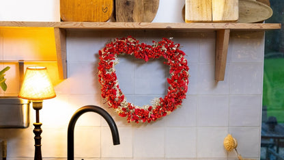 Hartenkrans met Droogbloemen - bloemschikmaterialen.com