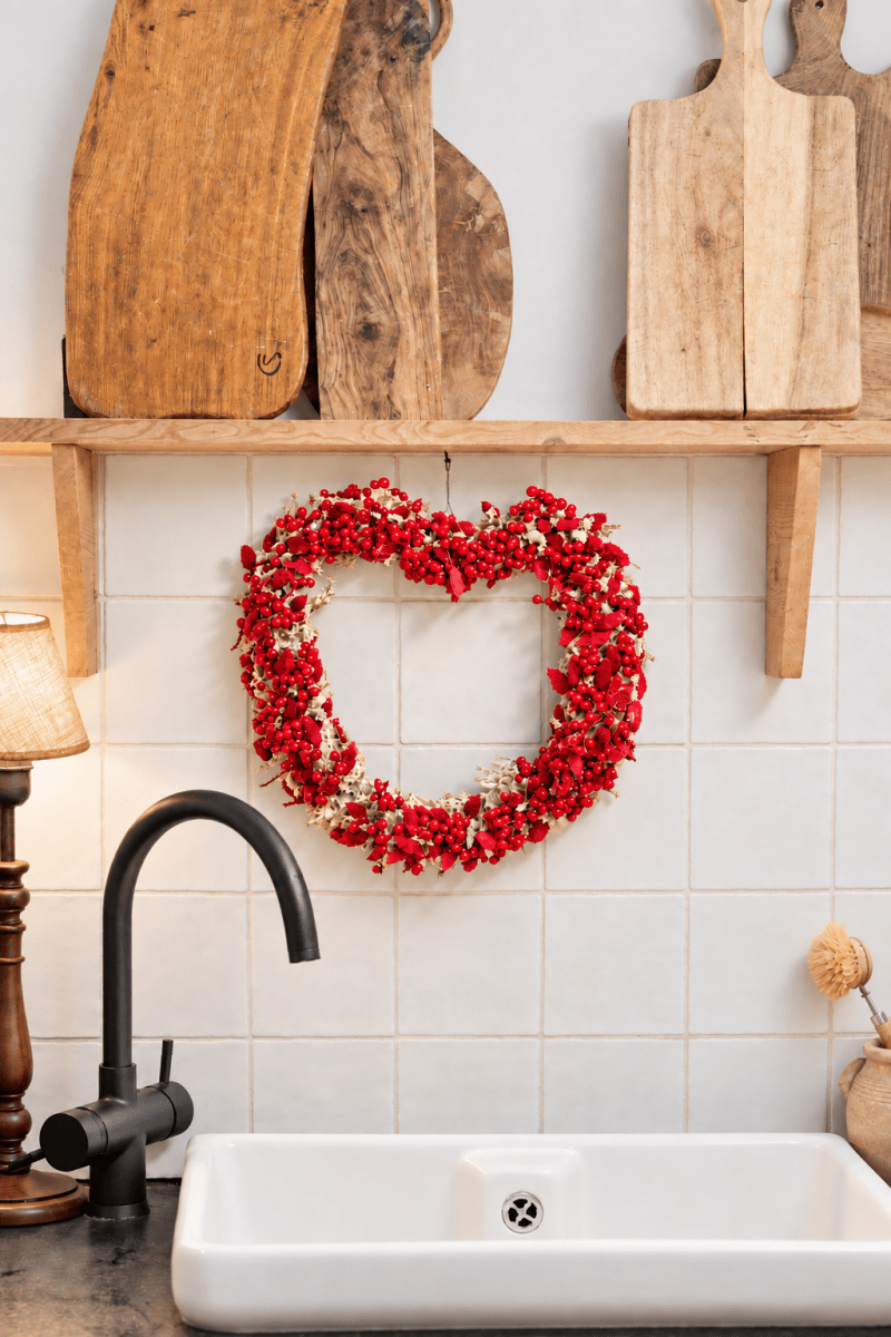 Hartenkrans met Droogbloemen ( ⌀30cm) - bloemschikmaterialen.com