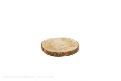 HOUTSCHIJF PAULOWNIA D30 H3CM NATUREL - bloemschikmaterialen.com