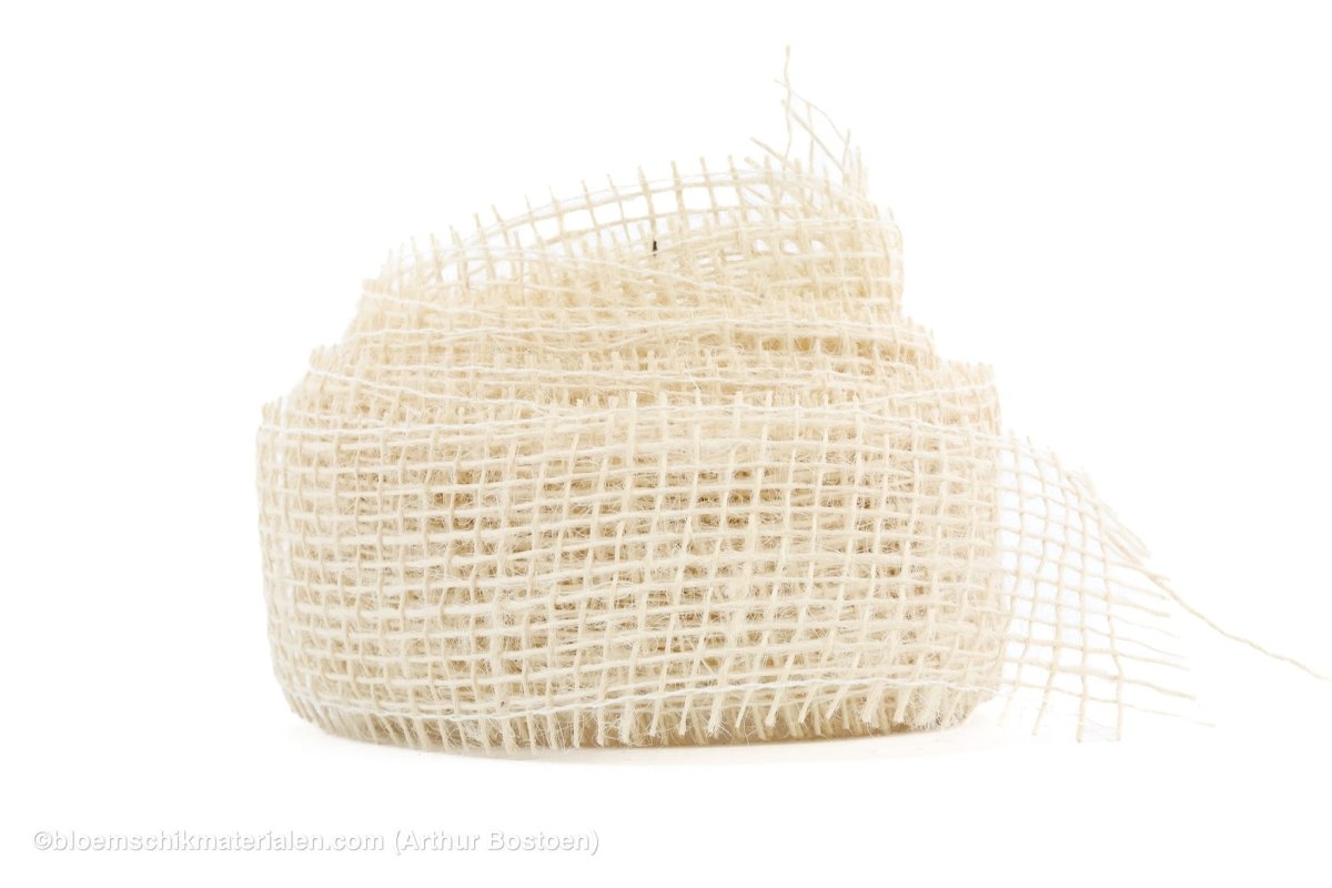 JUTE 5CM 40M GEBLEEKT - bloemschikmaterialen.com