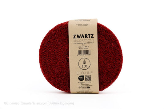 JUTE 5CM 40M ROOD - bloemschikmaterialen.com