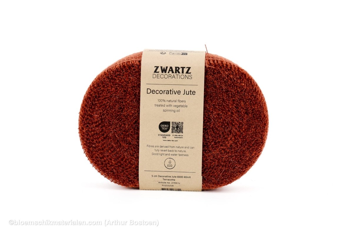 JUTE 5CM 40M TERRACOTTA - bloemschikmaterialen.com