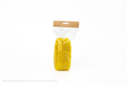 JUTE 5CM X +/-5M GEEL - bloemschikmaterialen.com