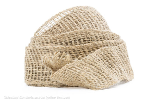 JUTE 5CM X +/-5M NATUREL - bloemschikmaterialen.com