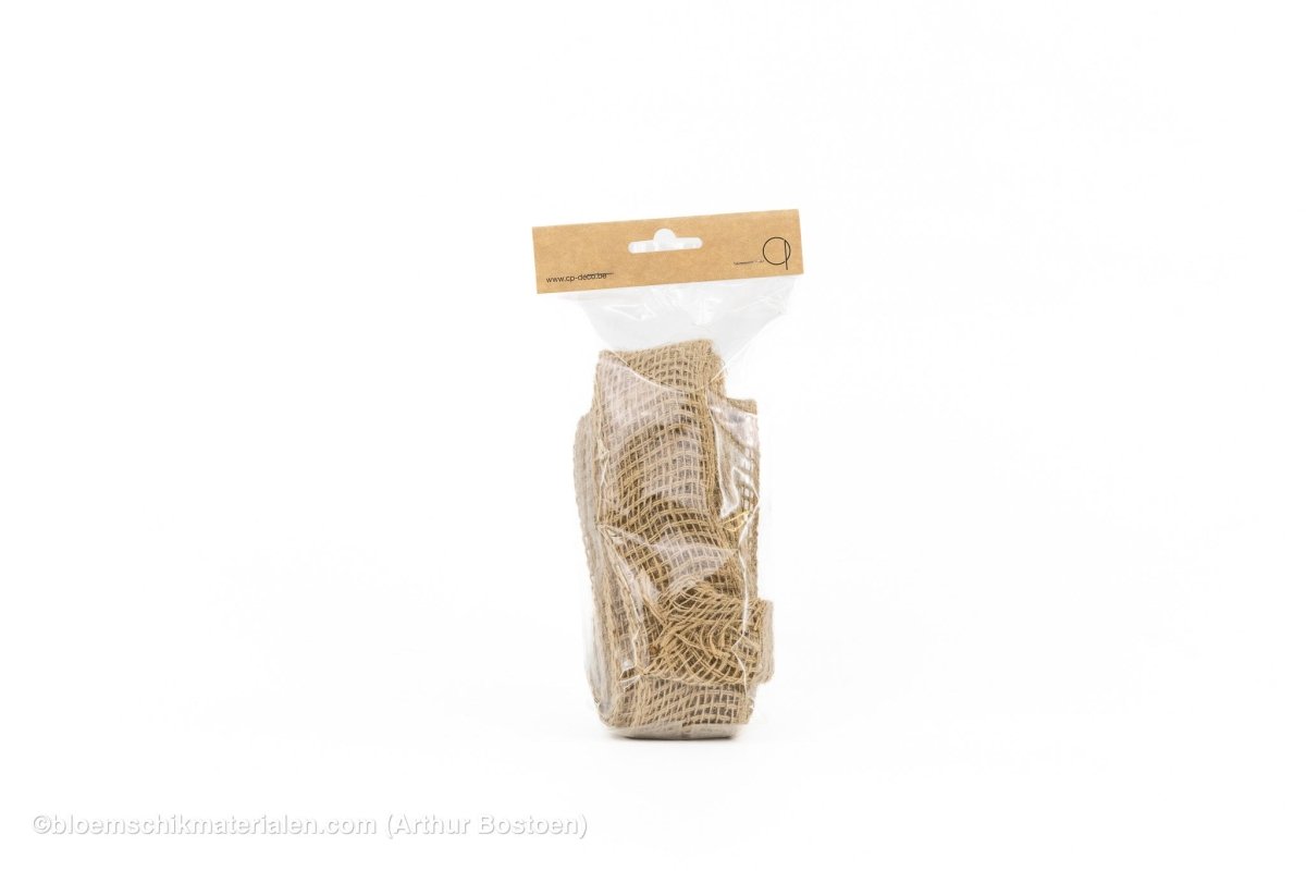 JUTE 5CM X +/-5M NATUREL - bloemschikmaterialen.com