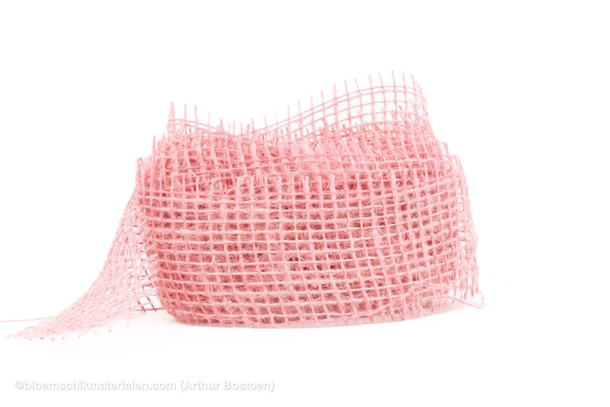 JUTE 5CM X +/-5M ROOS - bloemschikmaterialen.com