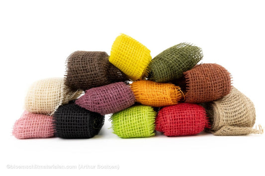 JUTE 5CM X +/-5M TERRACOTTA - bloemschikmaterialen.com