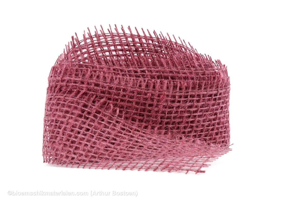 JUTE 5CMX+/-5M AUBERGINE - bloemschikmaterialen.com