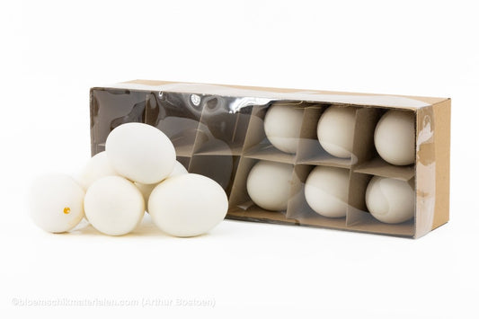 KIPPENEIEREN WIT 12ST - bloemschikmaterialen.com