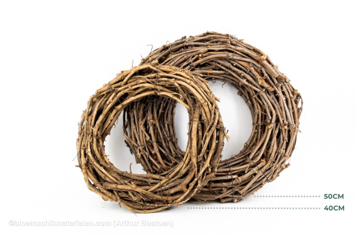 KRANS DRUIVENHOUT NATUREL 50CM (dikke ranken) - bloemschikmaterialen.com