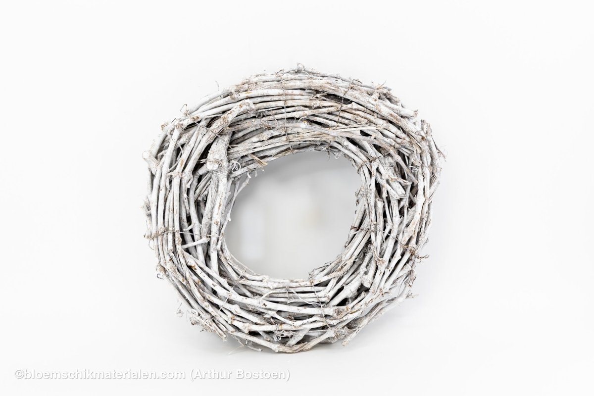 KRANS DRUIVENHOUT WHITE WASH 40CM (dikke ranken) - bloemschikmaterialen.com