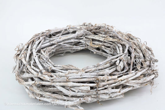 KRANS DRUIVENHOUT WHITE WASH 40CM (dikke ranken) - bloemschikmaterialen.com