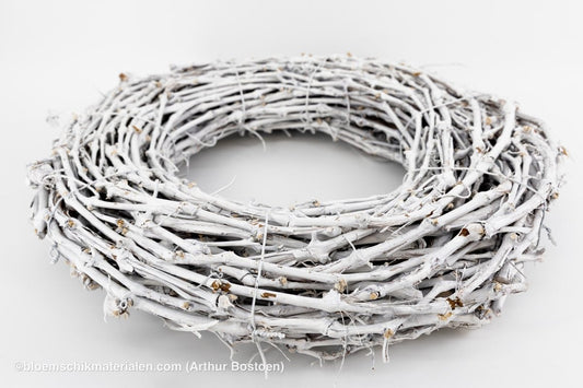 KRANS DRUIVENHOUT WHITE WASH 50CM (dikke ranken) - bloemschikmaterialen.com