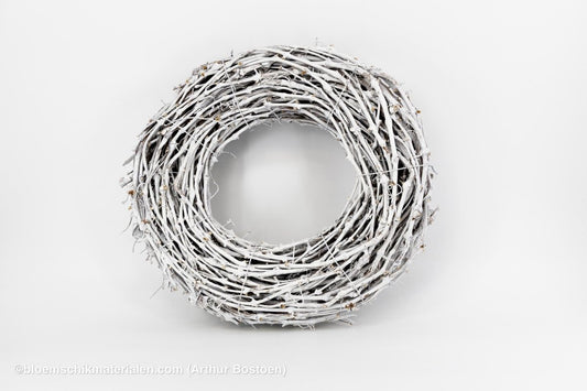 KRANS DRUIVENHOUT WHITE WASH 50CM (dikke ranken) - bloemschikmaterialen.com