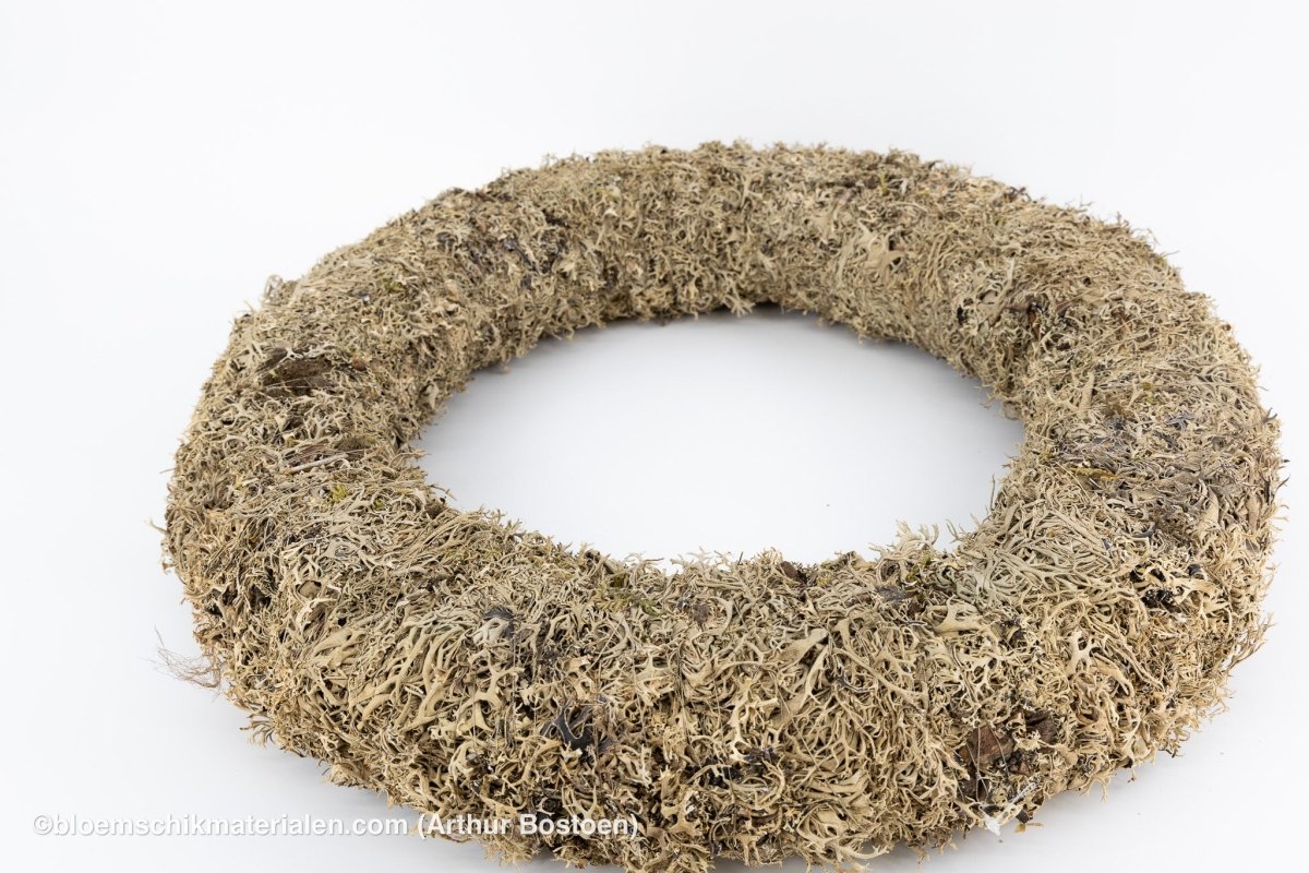 KRANS GRIJS MOS 50 CM - bloemschikmaterialen.com