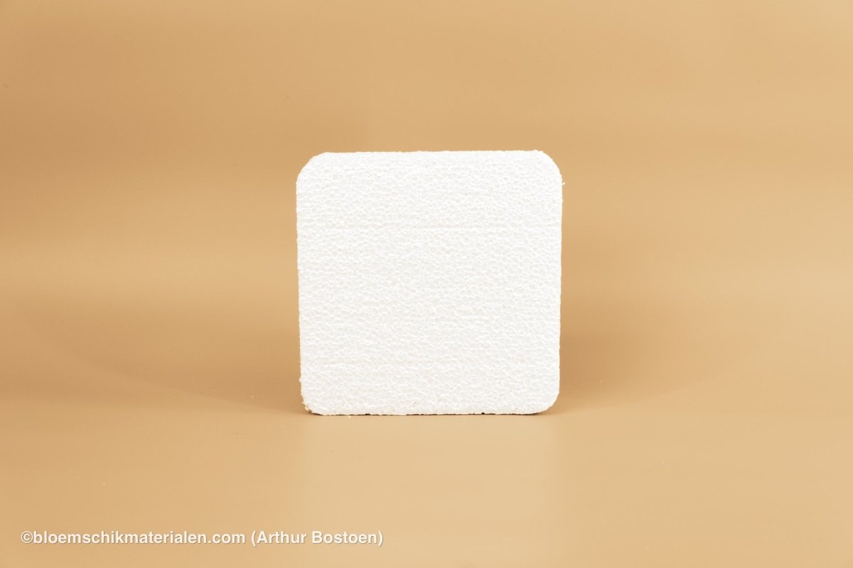 PIEPSCHUIM TAART VIERKANT 20X20X7CM - bloemschikmaterialen.com