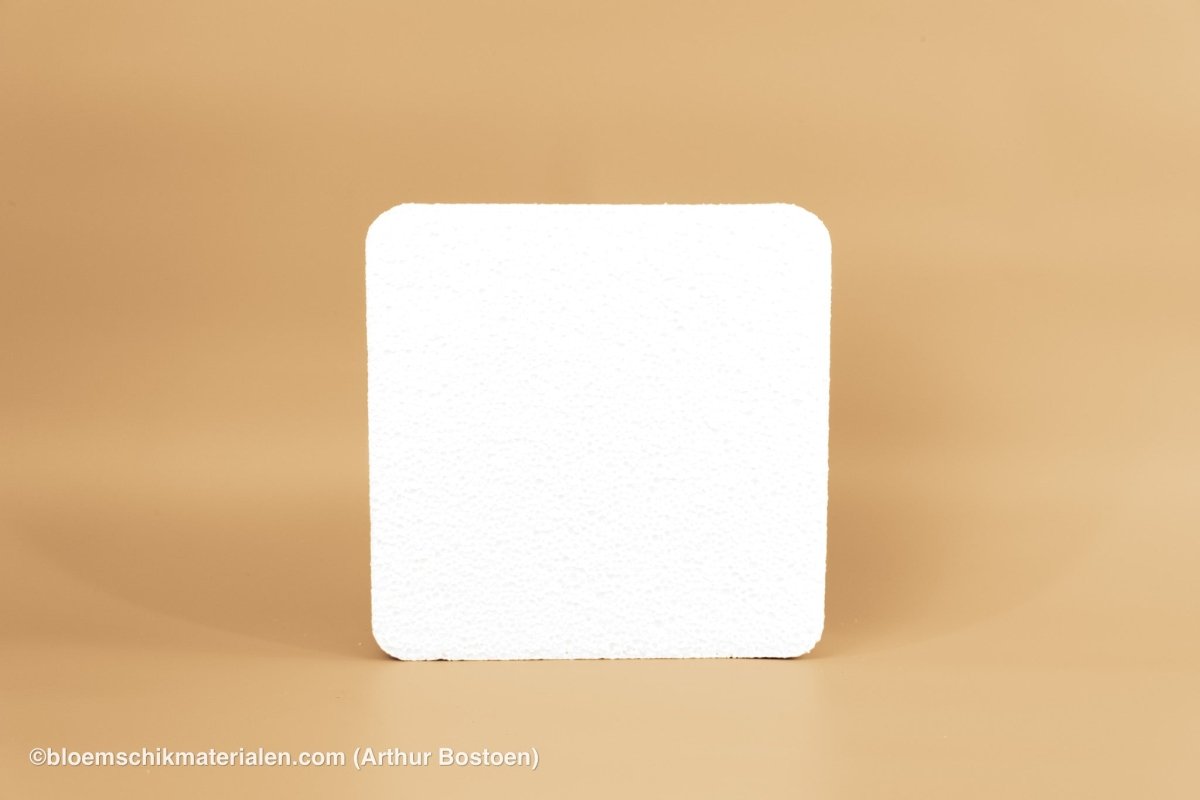 PIEPSCHUIM TAART VIERKANT 25X25X7CM - bloemschikmaterialen.com