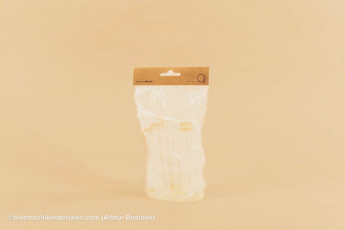 PLASTIC BUISJE 16CC 11X1,7CM 10ST (BLOEMFLESJE/PIPET) - bloemschikmaterialen.com