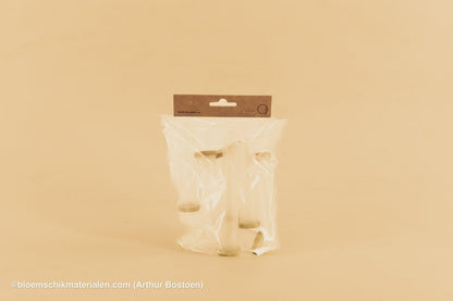 PLASTIC BUISJE 35CC 11X2,4CM 10ST ((BLOEMFLESJE/PIPET) - bloemschikmaterialen.com