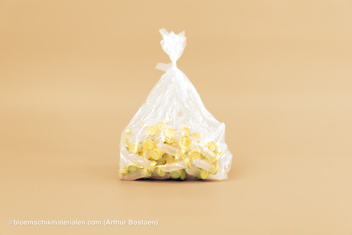 PLASTIC BUISJE 4CC 5X1.5CM 100ST (BLOEMFLESJE/PIPET) - bloemschikmaterialen.com