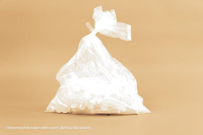 PLASTIC BUISJE 7,5CC 8X1,5CM 100ST (BLOEMFLESJE/PIPET) - bloemschikmaterialen.com