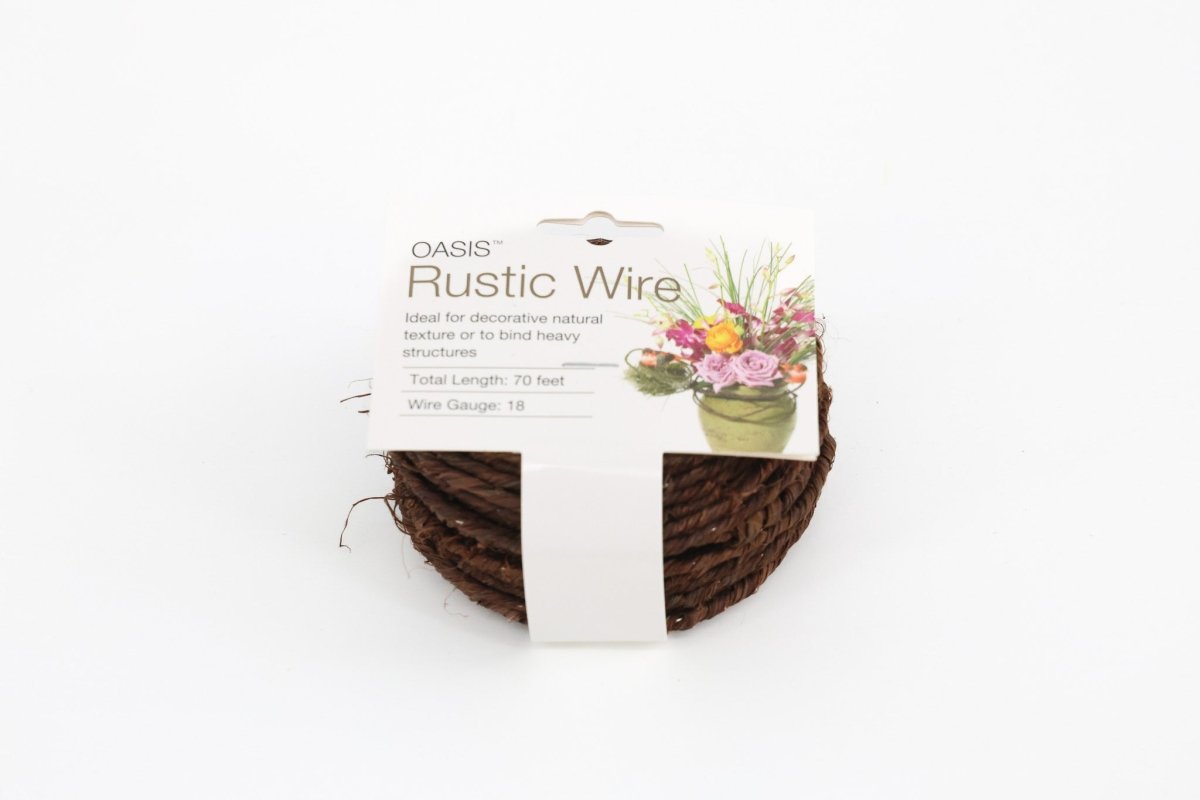 RUSTIC WIRE BROWN 21M - bloemschikmaterialen.com