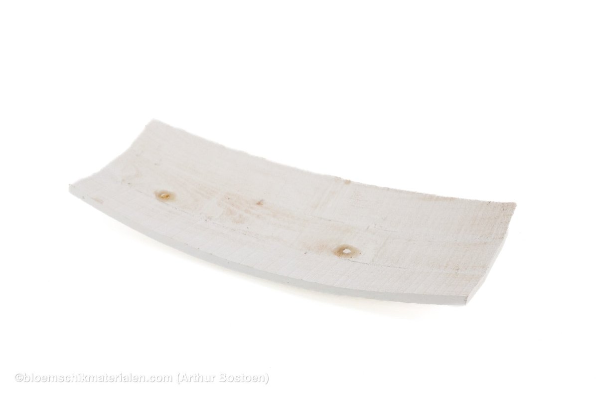 SCHAAL HOUT GEBOGEN WHITE WASH 43X19X7CM - bloemschikmaterialen.com