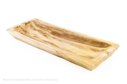 SCHAAL PAULOWNIA RECHTHOEKIG 62X25XH6CM NATUREL - bloemschikmaterialen.com