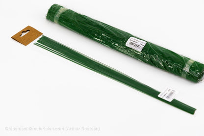 STEEKDRAAD GROENGELAKT 0.7X400mm (40 stuks) - bloemschikmaterialen.com