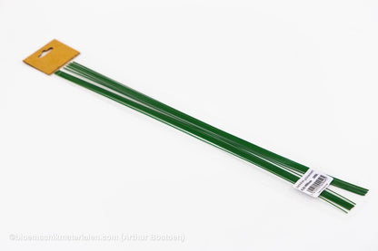 STEEKDRAAD GROENGELAKT 0.9X400mm (20 stuks) - bloemschikmaterialen.com