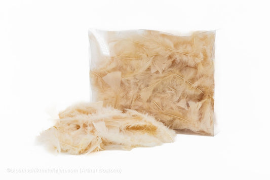 VEREN MARABOU GROOT BEIGE +/ - 10GR - bloemschikmaterialen.com