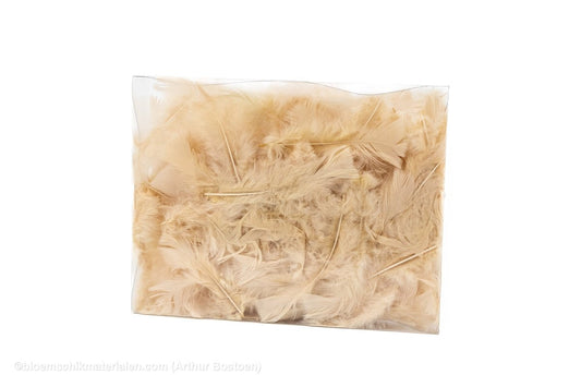 VEREN MARABOU GROOT BEIGE +/ - 45GR - bloemschikmaterialen.com