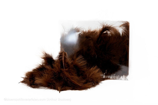VEREN MARABOU GROOT BRUIN +/ - 10GR - bloemschikmaterialen.com