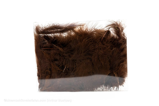 VEREN MARABOU GROOT BRUIN +/ - 45GR - bloemschikmaterialen.com