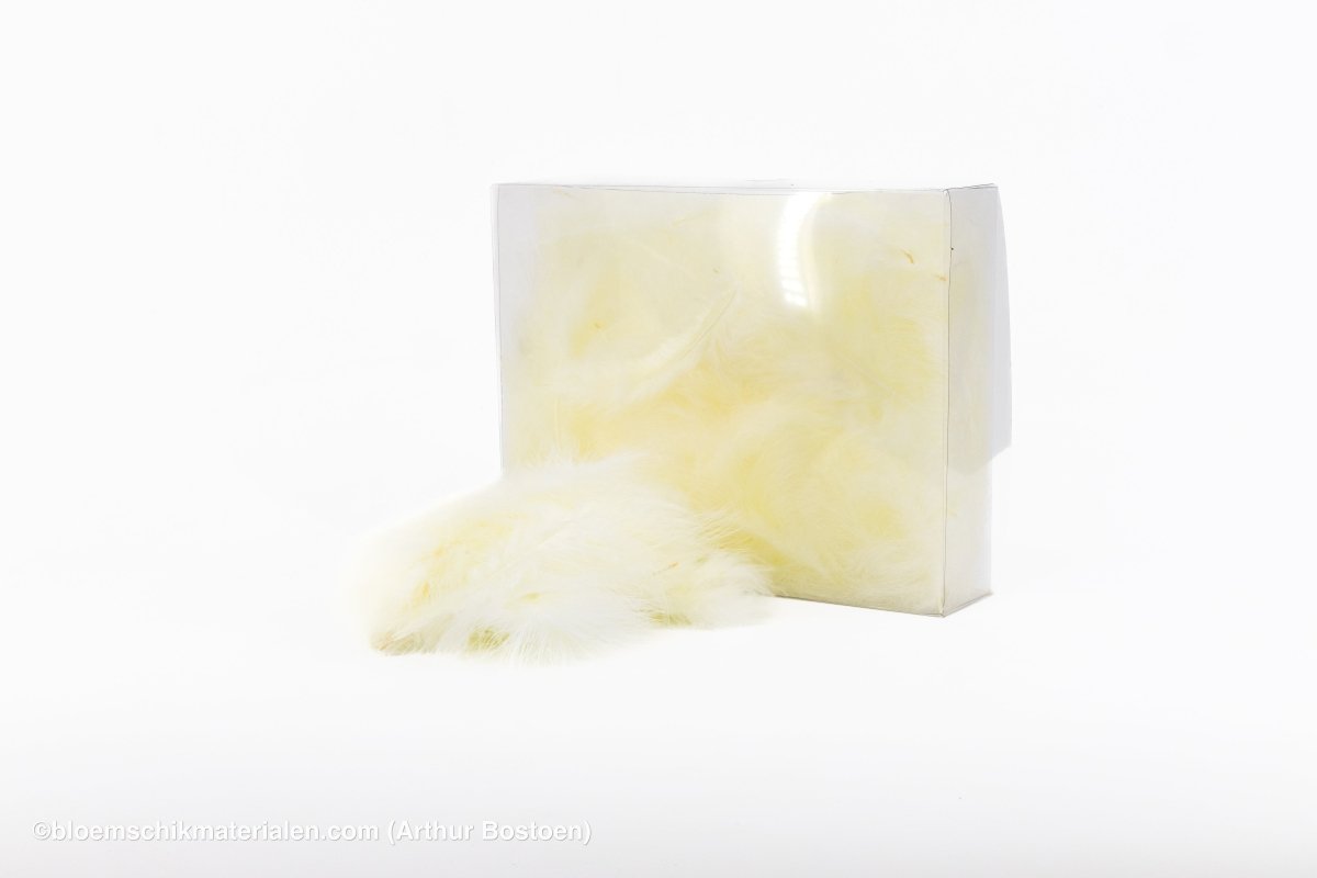 VEREN MARABOU GROOT CHAMPAGNE +/ - 10GR - bloemschikmaterialen.com