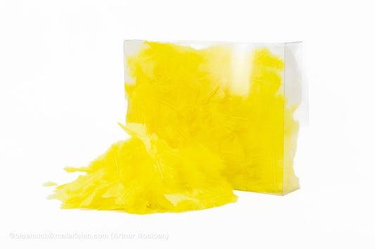 VEREN MARABOU GROOT GEEL +/ - 10GR - bloemschikmaterialen.com