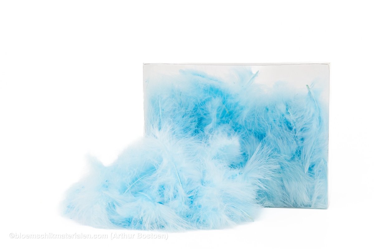 VEREN MARABOU GROOT LICHTBLAUW +/ - 10GR - bloemschikmaterialen.com