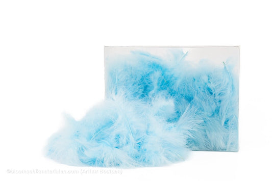 VEREN MARABOU GROOT LICHTBLAUW +/ - 10GR - bloemschikmaterialen.com