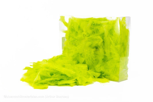 VEREN MARABOU GROOT LIME GREEN +/ - 10GR - bloemschikmaterialen.com