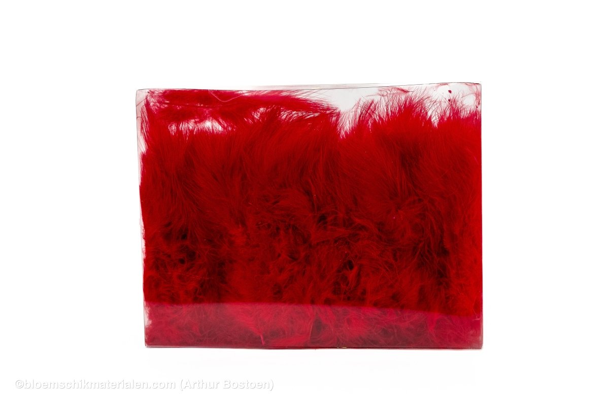 VEREN MARABOU GROOT ROOD +/ - 45GR - bloemschikmaterialen.com