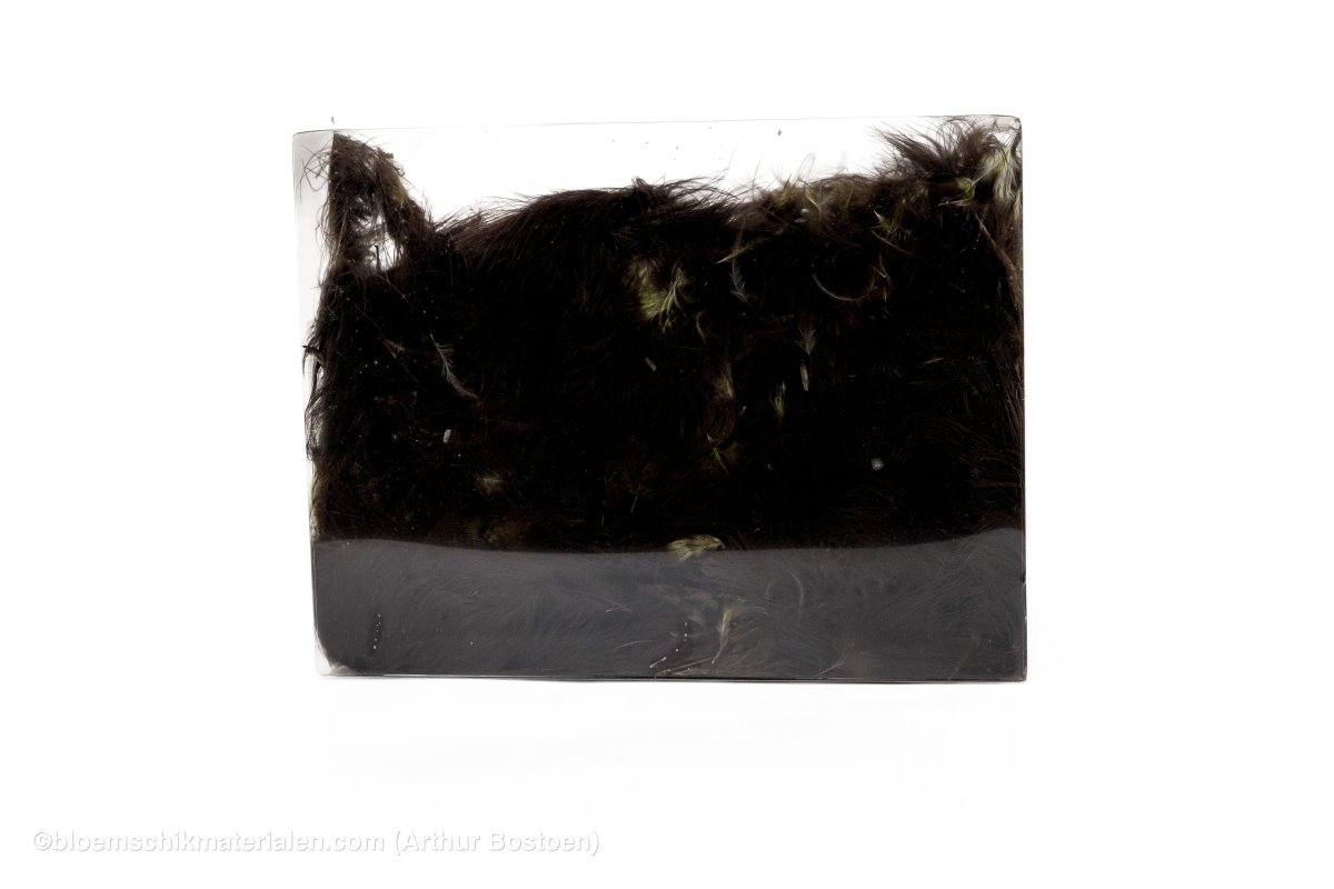 VEREN MARABOU GROOT ZWART +/ - 45GR - bloemschikmaterialen.com