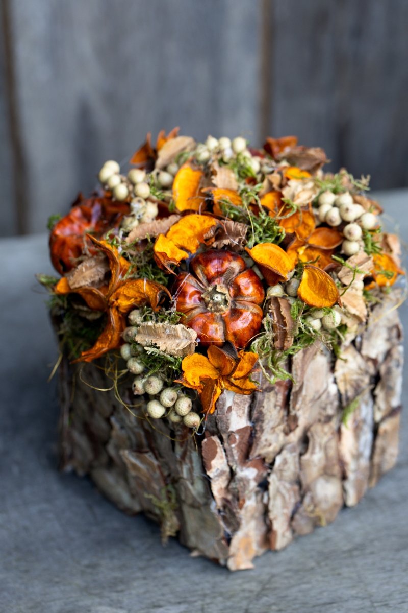 Vijf schorsstukjes op een rij (±20cm) - bloemschikmaterialen.com