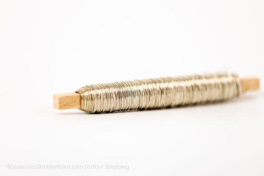 WIKKELDRAAD CHAMPAGNE OP STOK (0.50mm dikte, 50M lang) - bloemschikmaterialen.com