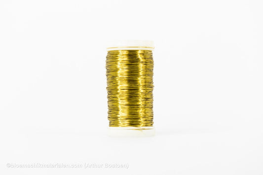 WIKKELDRAAD GOUD OP SPOEL (0.30mm dikte, +/ - 160M lang) - bloemschikmaterialen.com